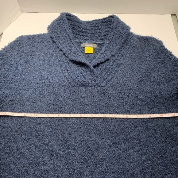 Cabella's V-neck Sweater in Blue Size S - Picture 5 of 7